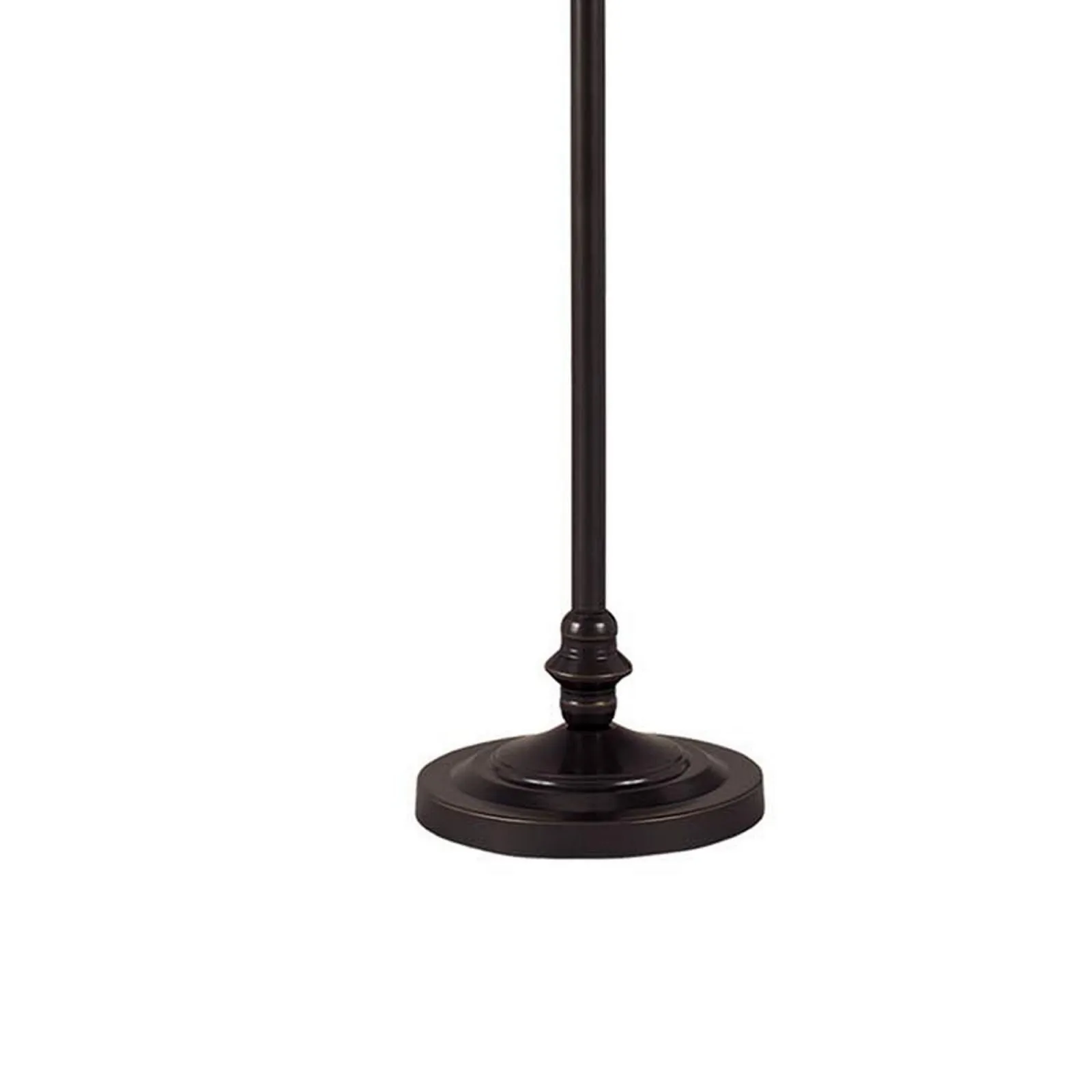 150 Watt Metal Floor Lamp With Swing Arm And Fabric Conical Shade, Black By Benzara