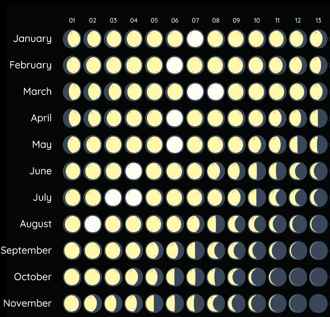 2023 Moon Phases Dab Mat