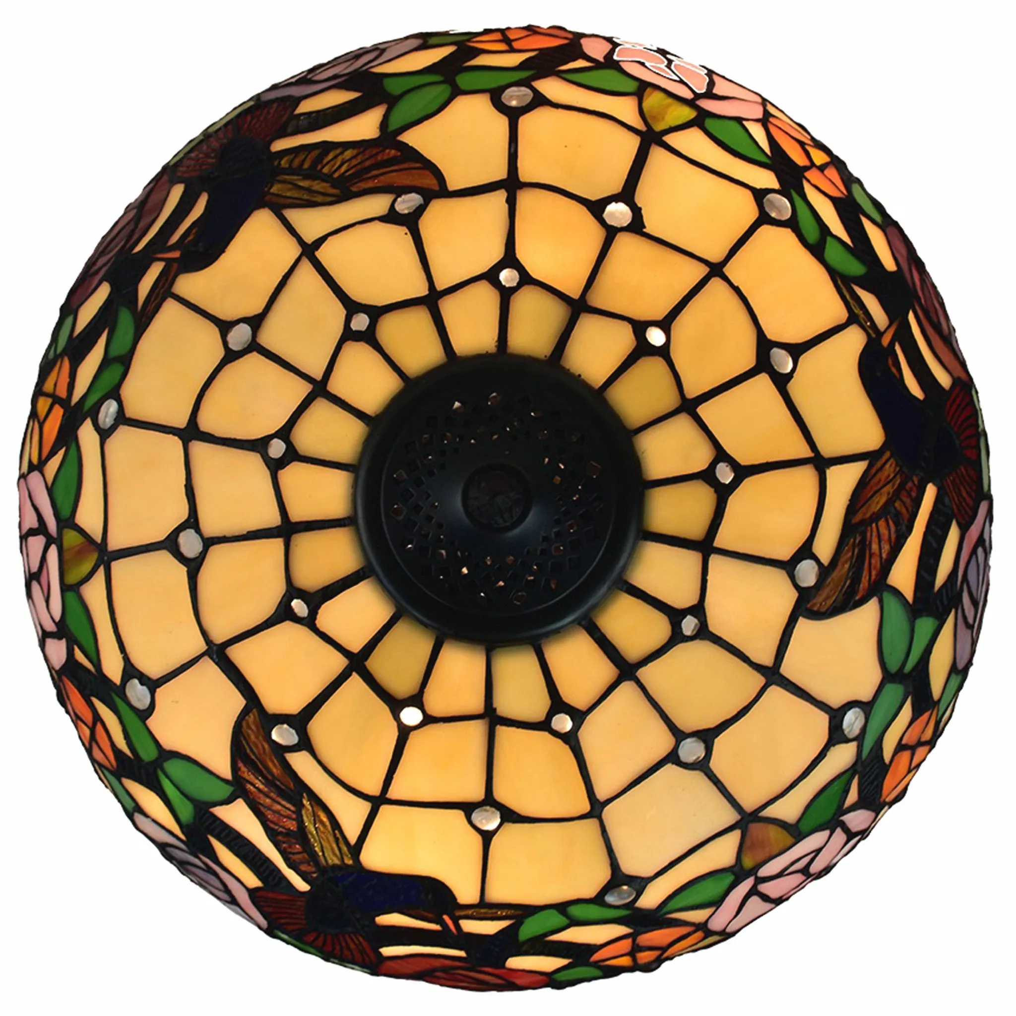 23" Stained Glass Two Light Hummingbird Accent Table Lamp By Homeroots