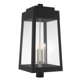 4 Lt Black Post Top Lantern