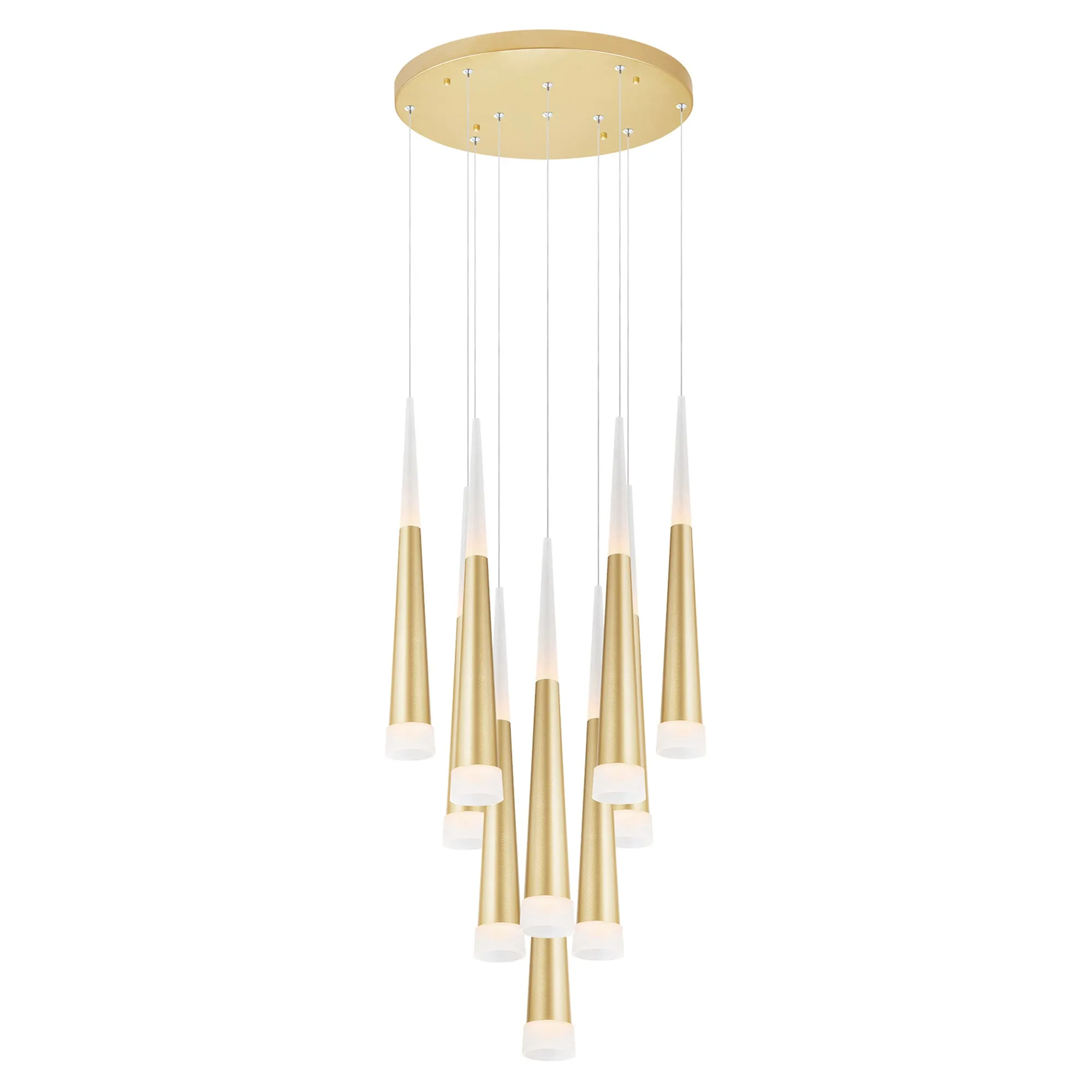 ANDES 16" LED MULTI LIGHT PENDANT-SATIN GOLD