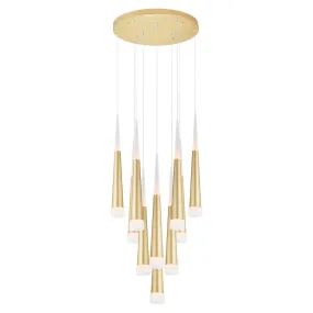 ANDES 16" LED MULTI LIGHT PENDANT-SATIN GOLD