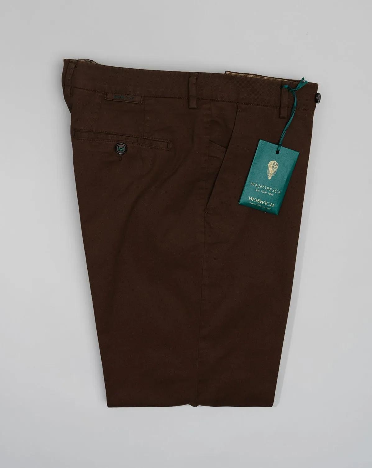 Berwich Morello Garment Dyed Chinos / Moro