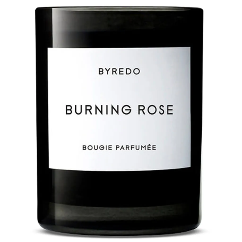 Burning Rose Candle