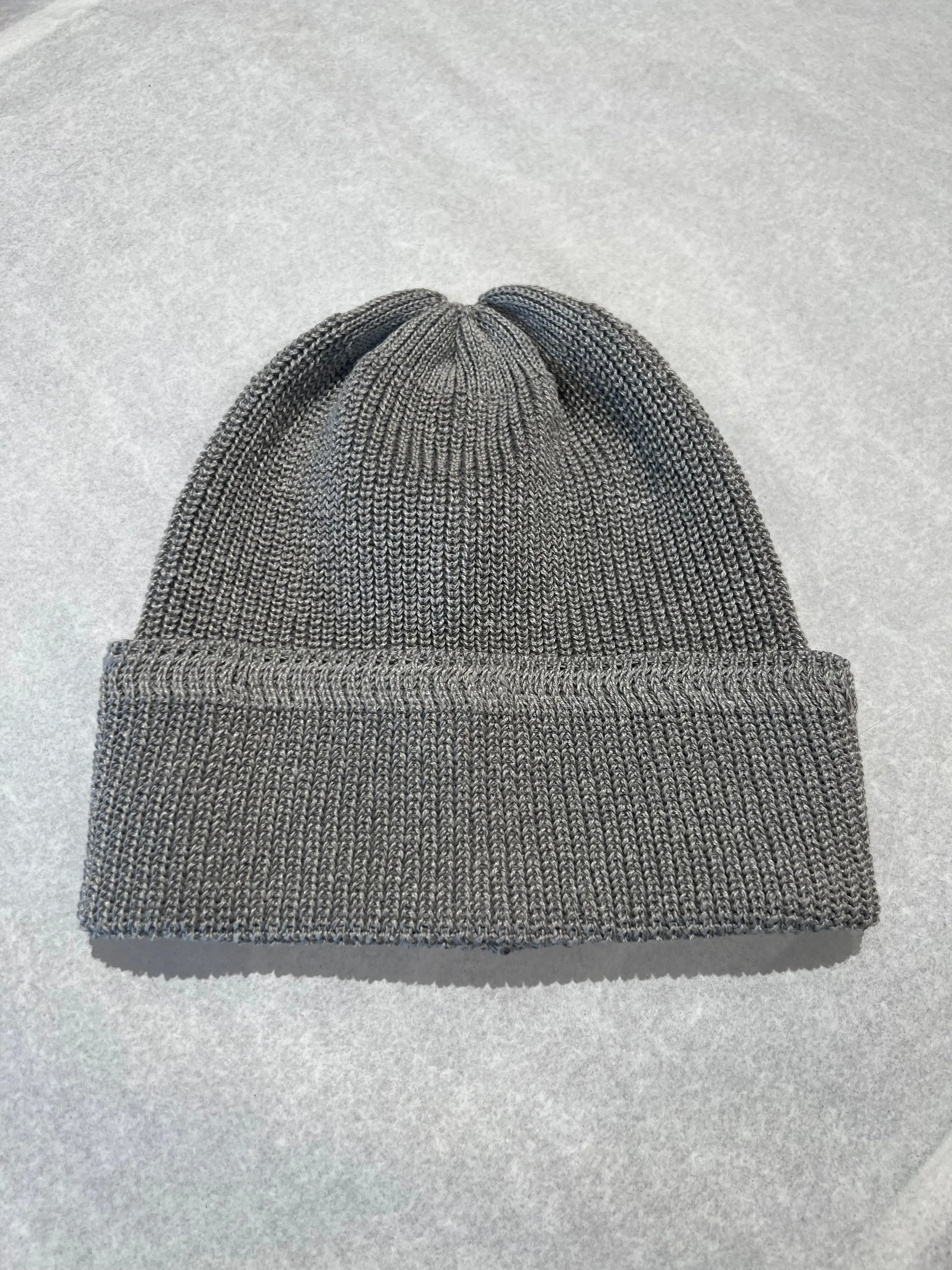 Cableami Grey Linen Waffle Knit Cap