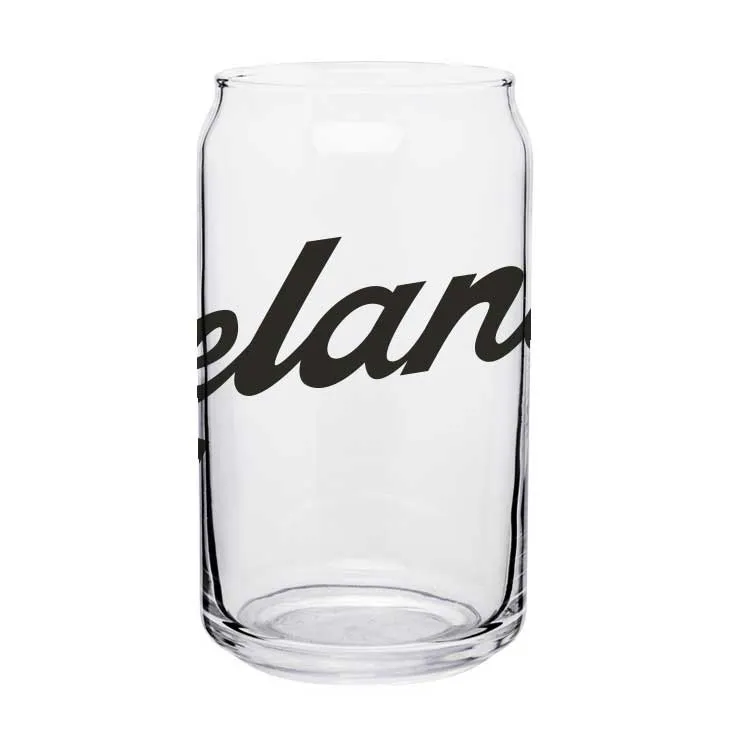 Cleveland Script Large Pop Can Glass