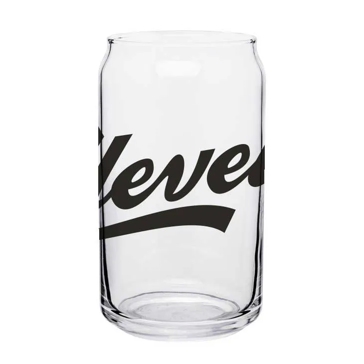 Cleveland Script Large Pop Can Glass