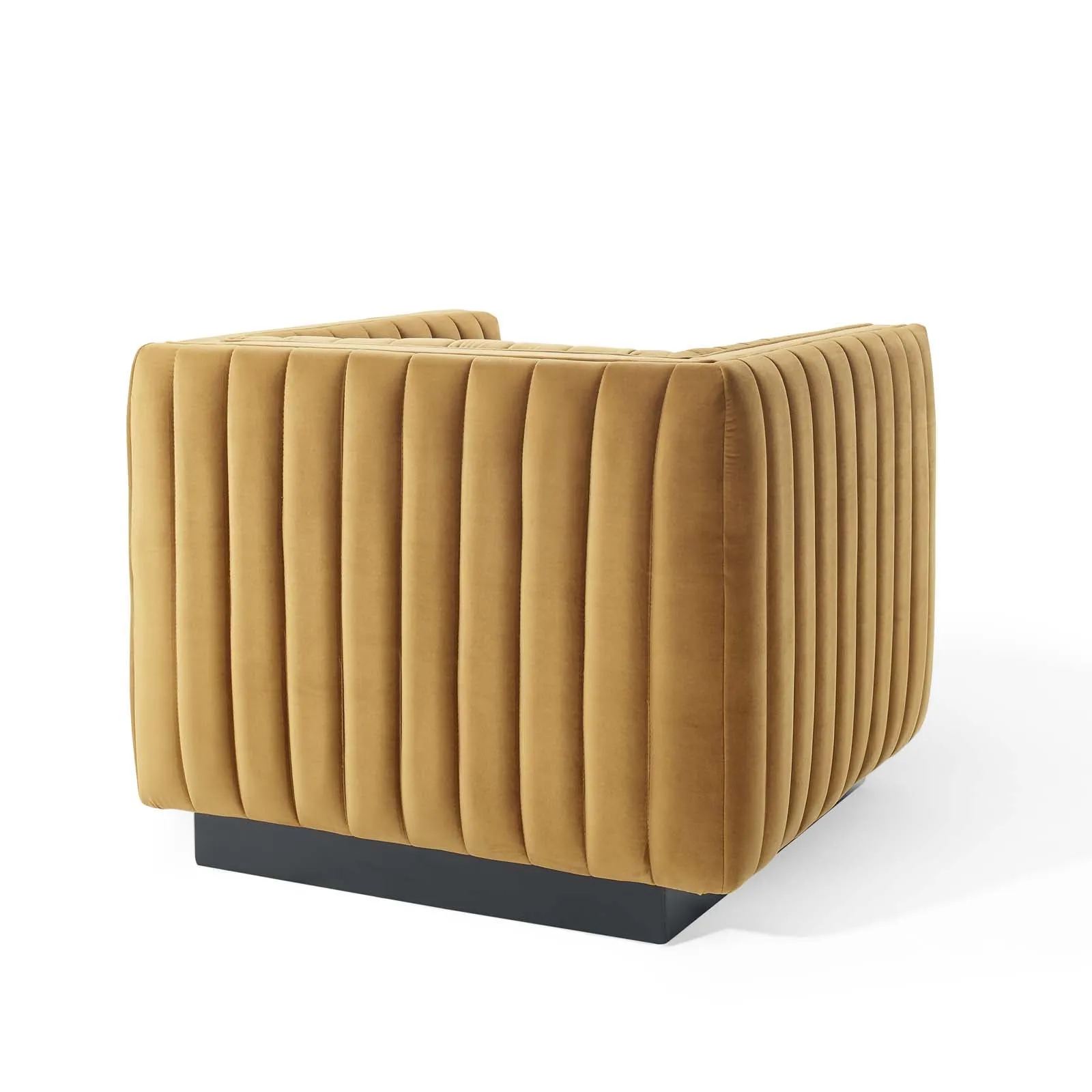 Conjure Channel Tufted Performance Velvet Accent Armchair