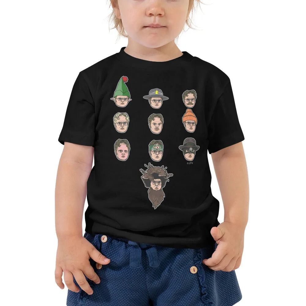 Faces of Dwight Toddler Tee