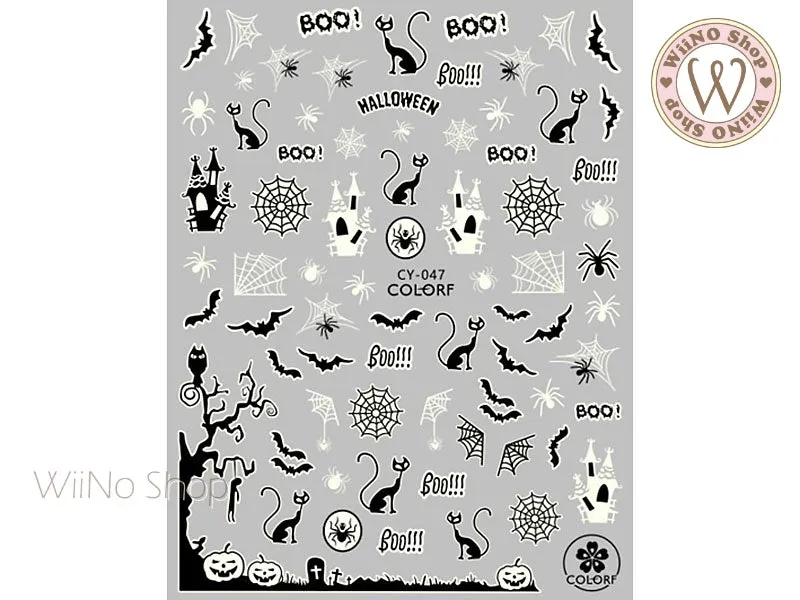 Glow in the Dark Halloween Adhesive Nail Art Sticker - 1 pc (CY-047)