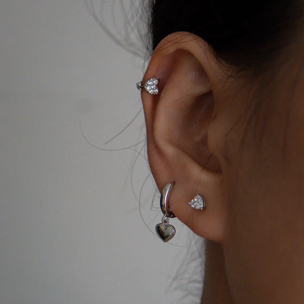 Heart Helix Hoop