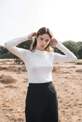 highneck thin top white <br> by Signe