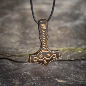 Horn Mjolnir Necklace