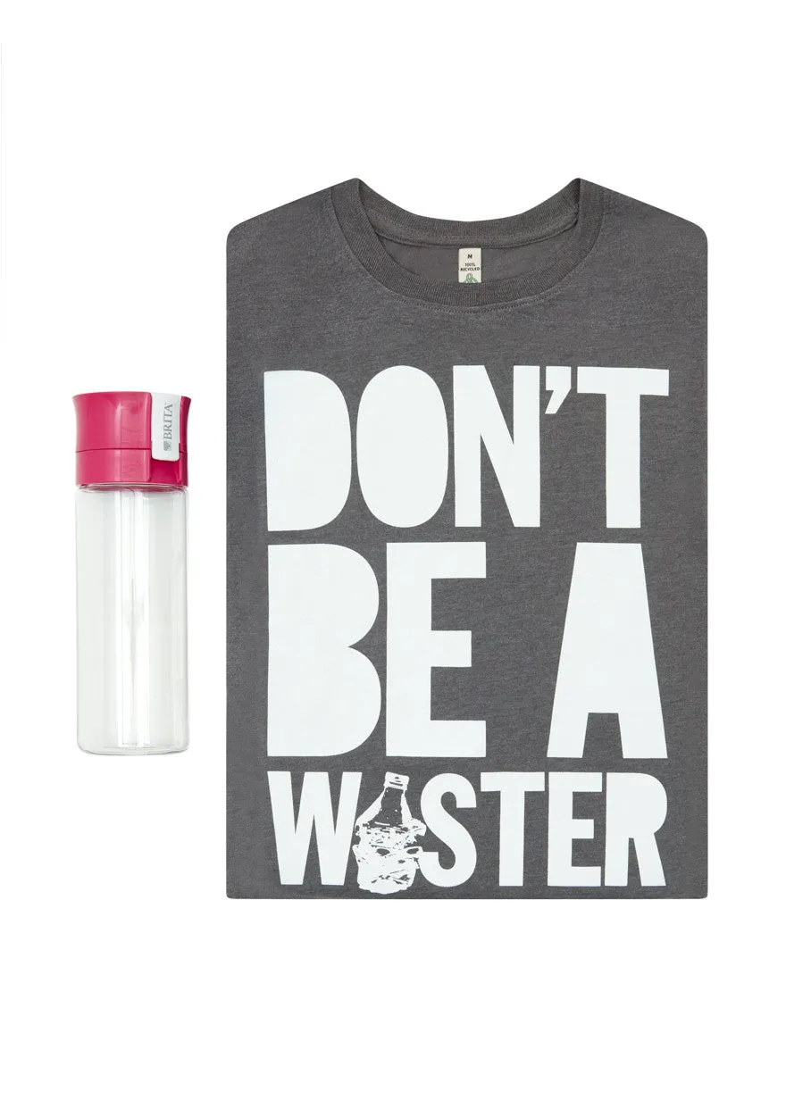 House of Holland Unisex "Waster" T-Shirt & Brita fill&go Water Bottle