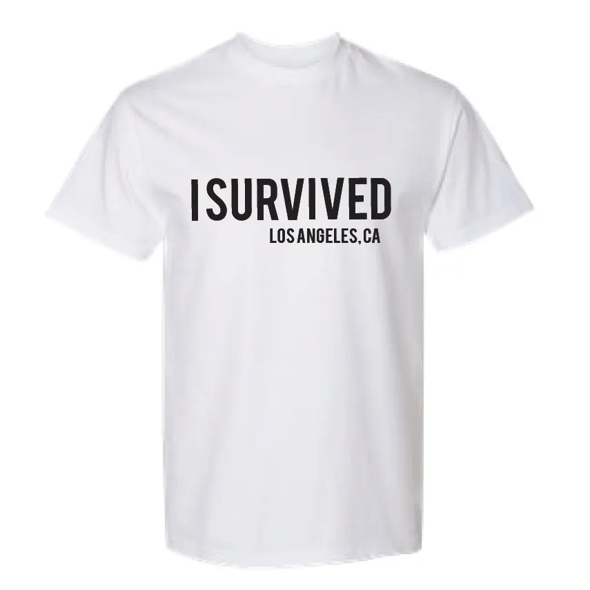 I SURVIVED (covid-19) WHITE TEE SHIRT FOR CHARITY