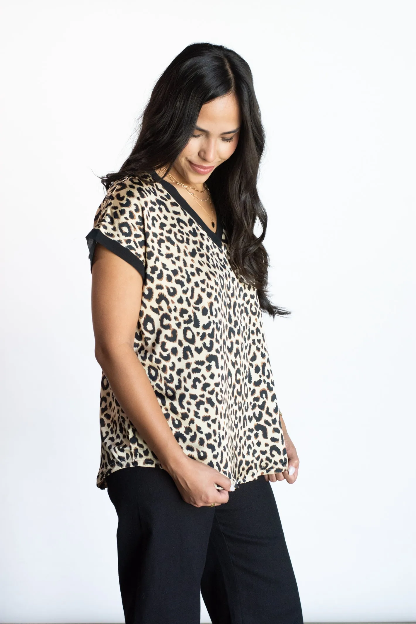 In The Spotlight Leopard V-Neck Top