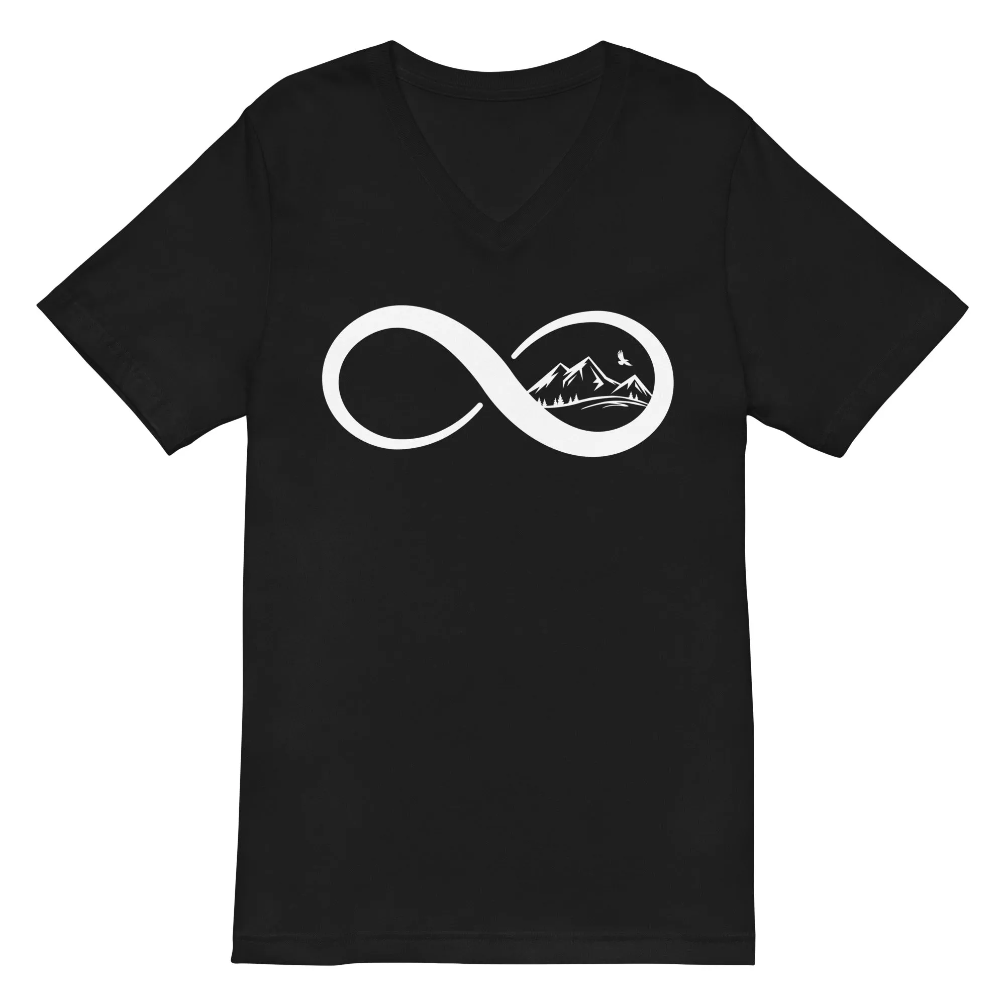 Infinity and Mountain - Herren V-Neck Shirt