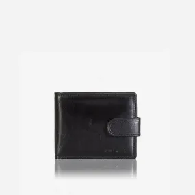 Jekyll & Hide Oxford Billfold Wallet With Coin And Tab Closure, Black