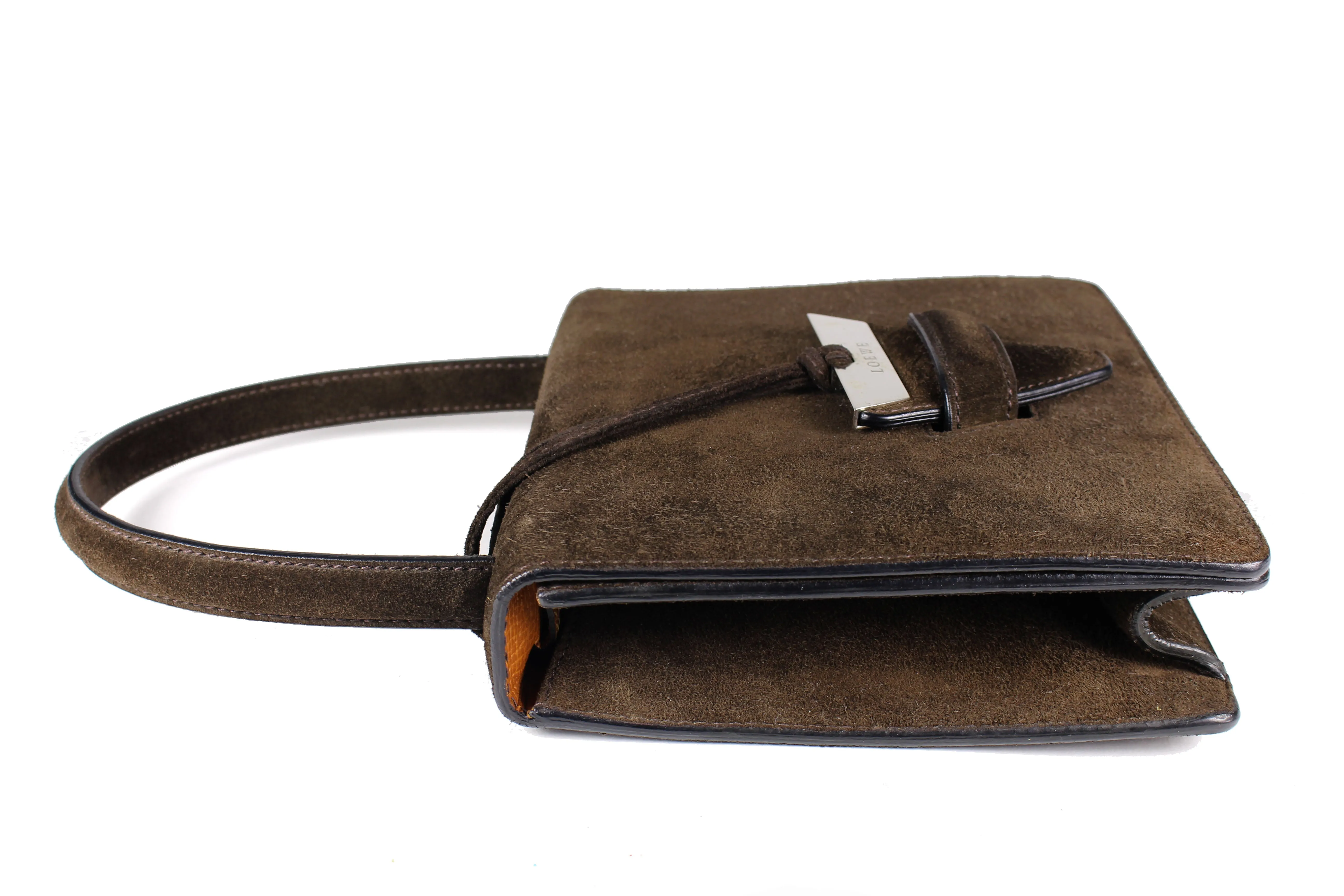 LOEWE Barcelona brown suede handbag