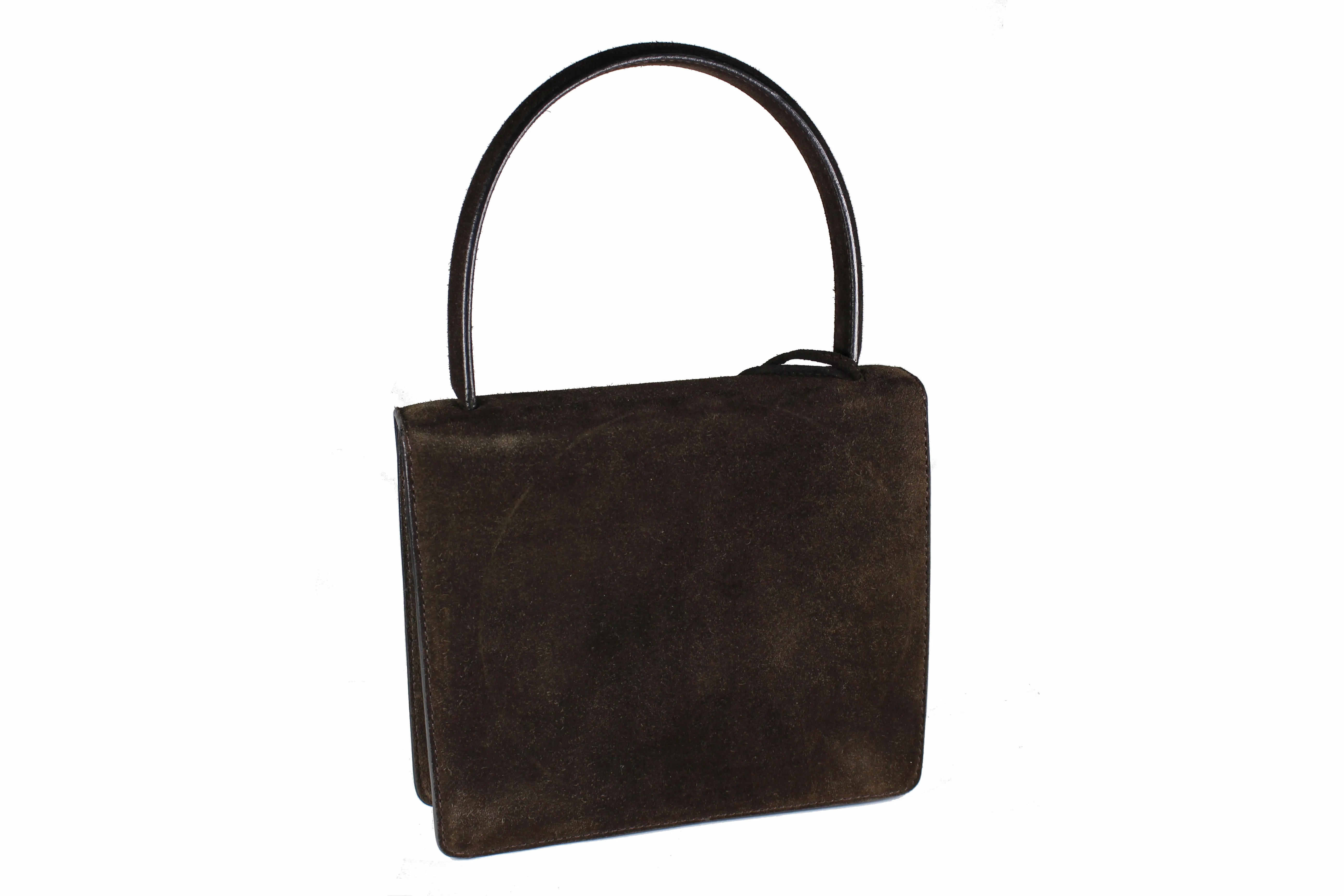 LOEWE Barcelona brown suede handbag