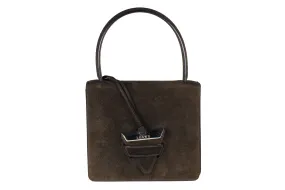 LOEWE Barcelona brown suede handbag