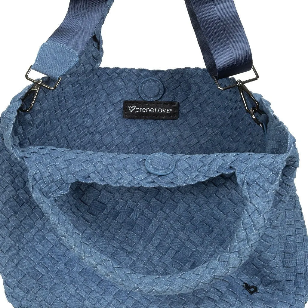 London Large Woven Tote - Denim Jeans