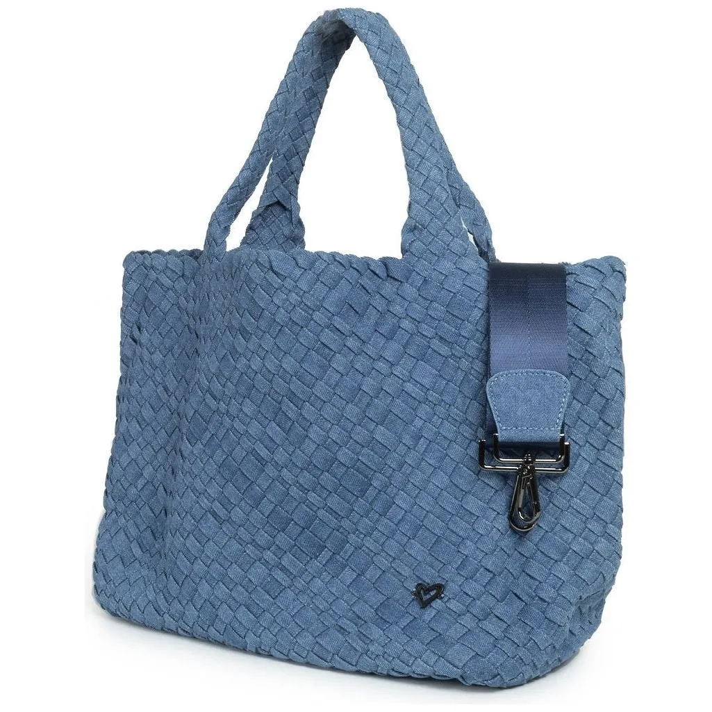 London Large Woven Tote - Denim Jeans