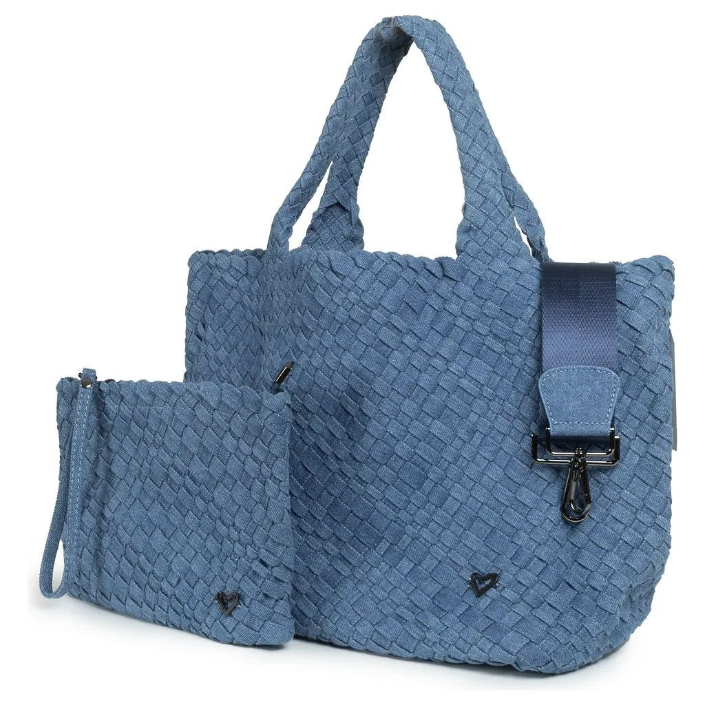 London Large Woven Tote - Denim Jeans