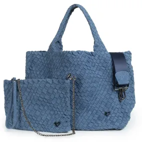 London Large Woven Tote - Denim Jeans