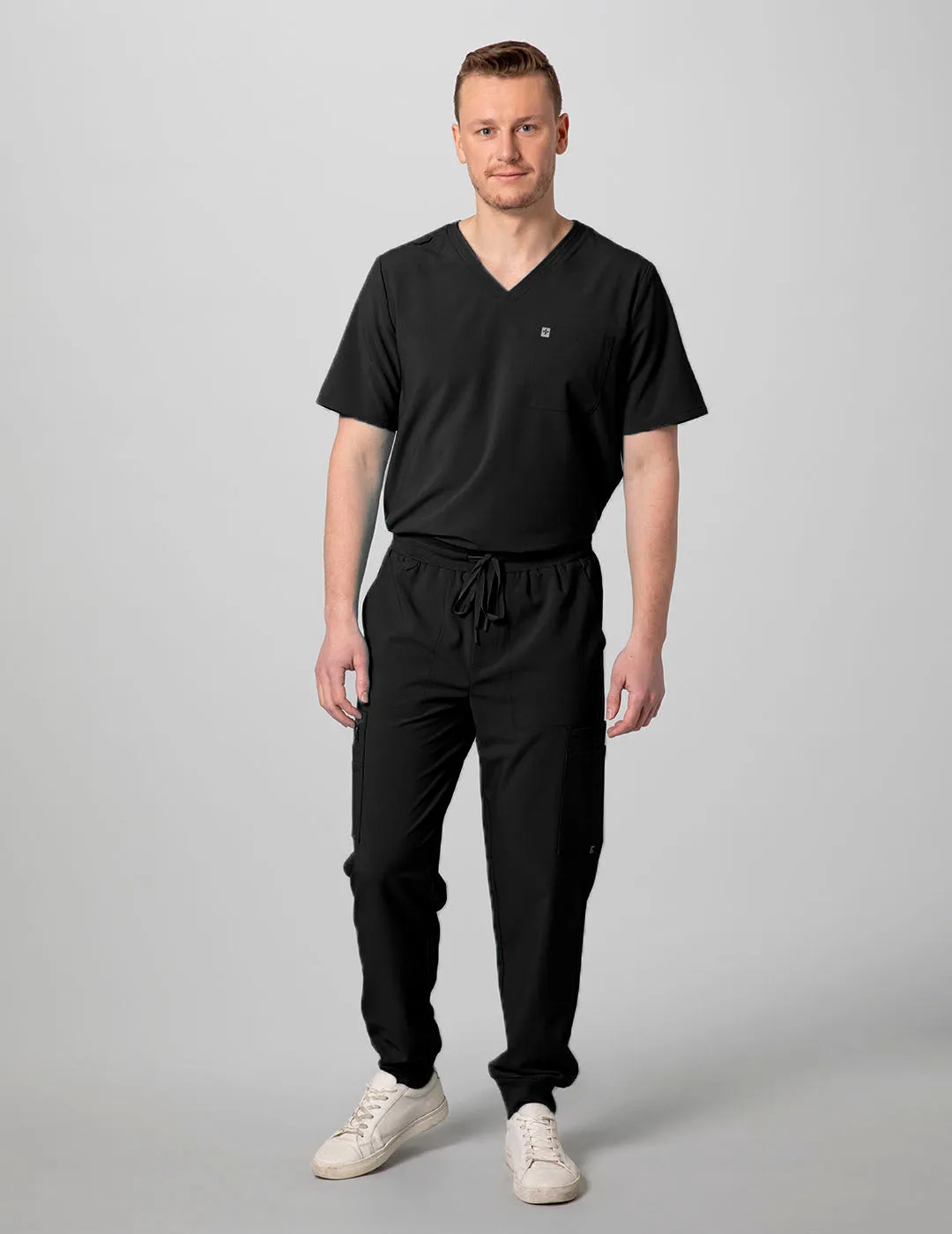 Mens 2-Pocket V-Neck Scrub Top