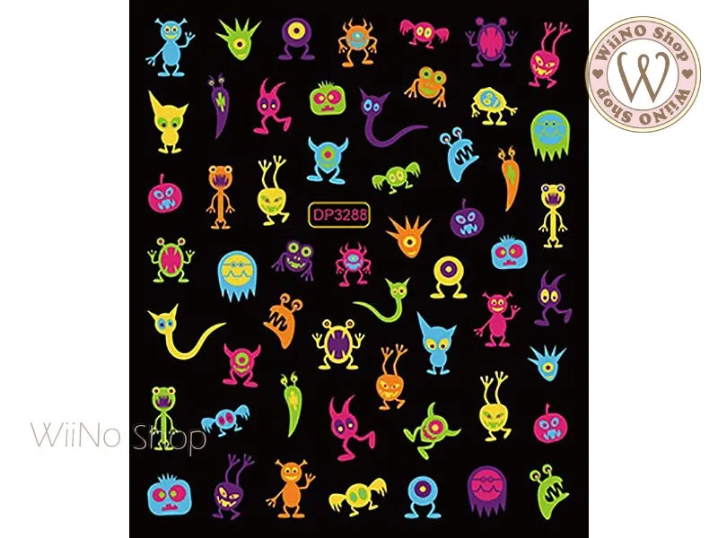 Neon Halloween Adhesive Nail Art Sticker - 1 pc (DP3288)