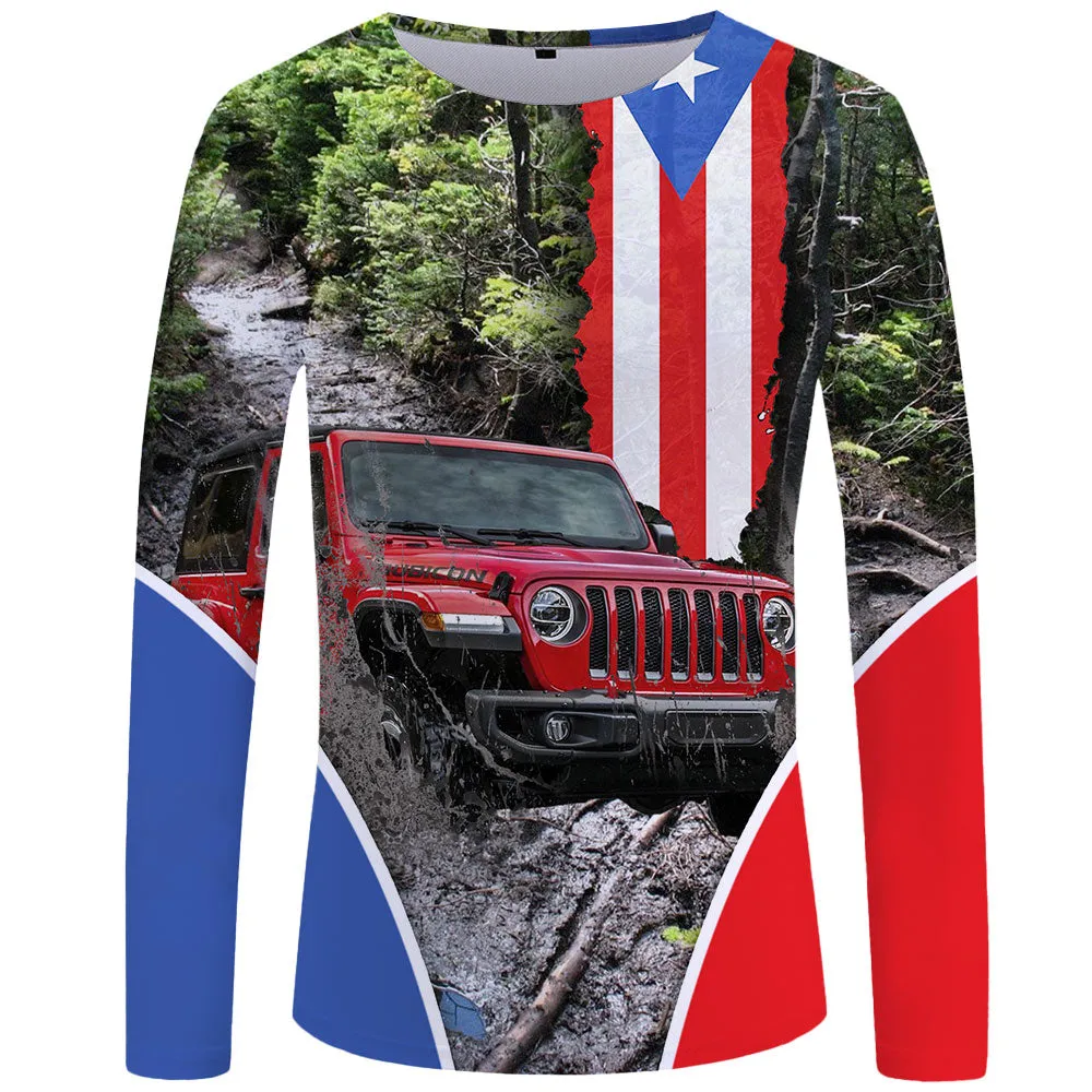 Off Road Jeep trails Puerto Rico - UPF 50  Long Sleeve Shirt