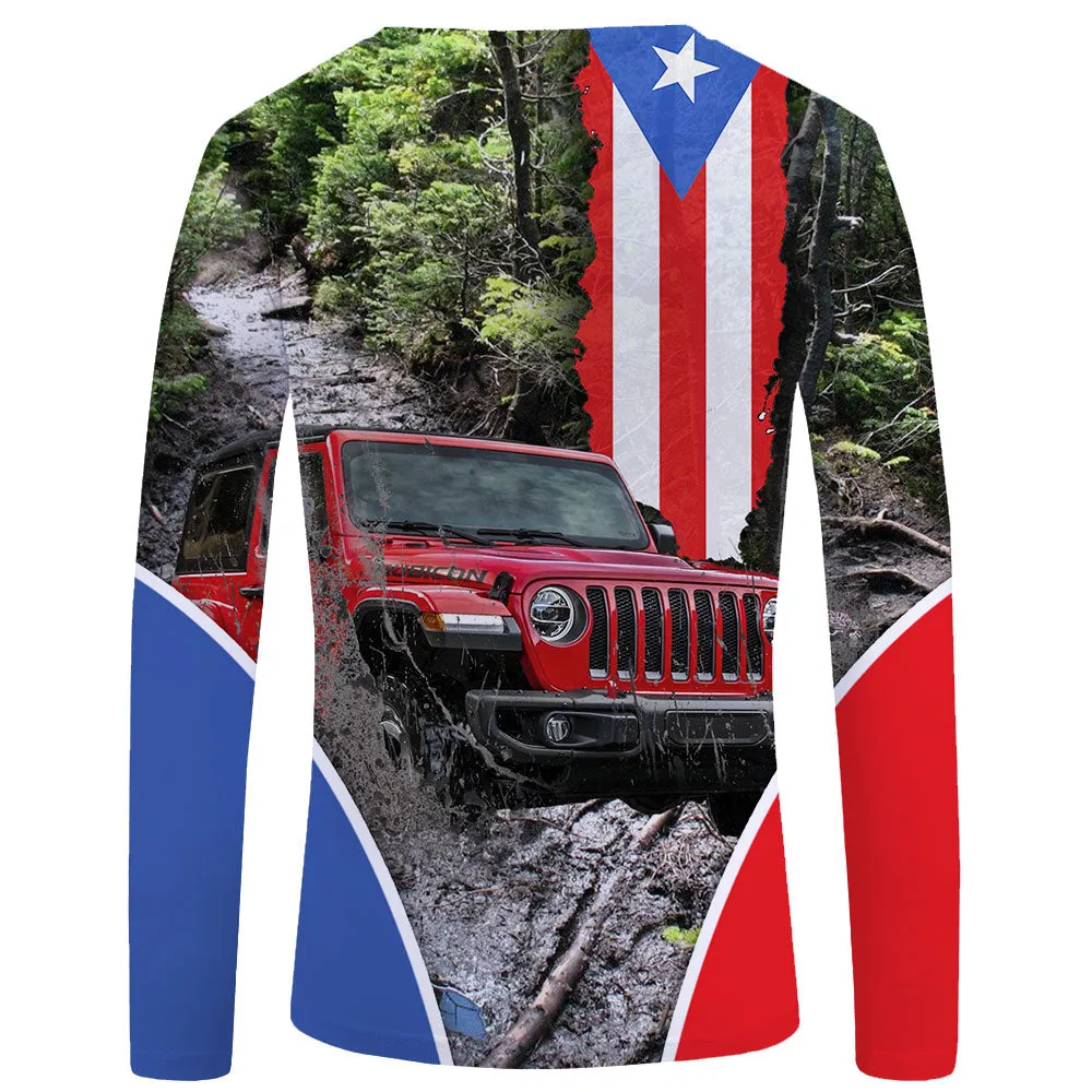 Off Road Jeep trails Puerto Rico - UPF 50  Long Sleeve Shirt