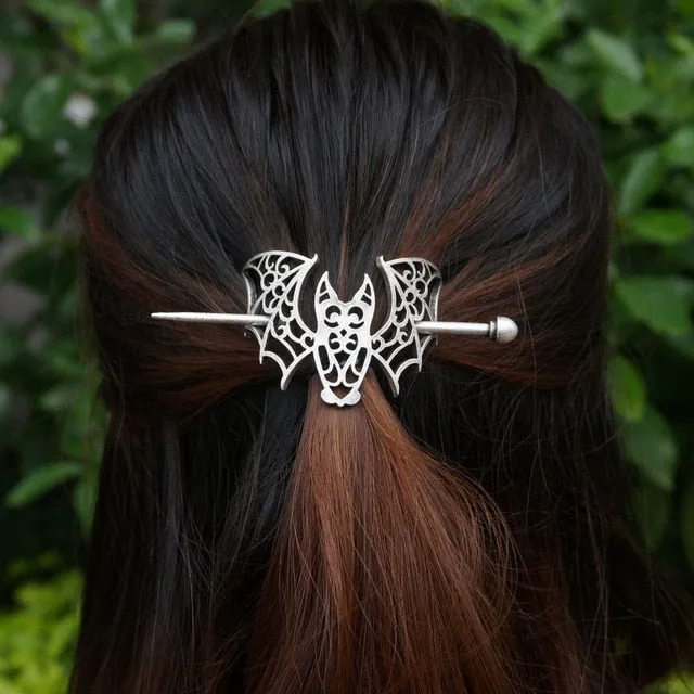 Ornate Bat Hair Stick Barrette