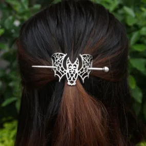 Ornate Bat Hair Stick Barrette