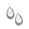 Paparazzi Accessories - Sahara Sublime Fashion Fix Silver Earrings December 2019