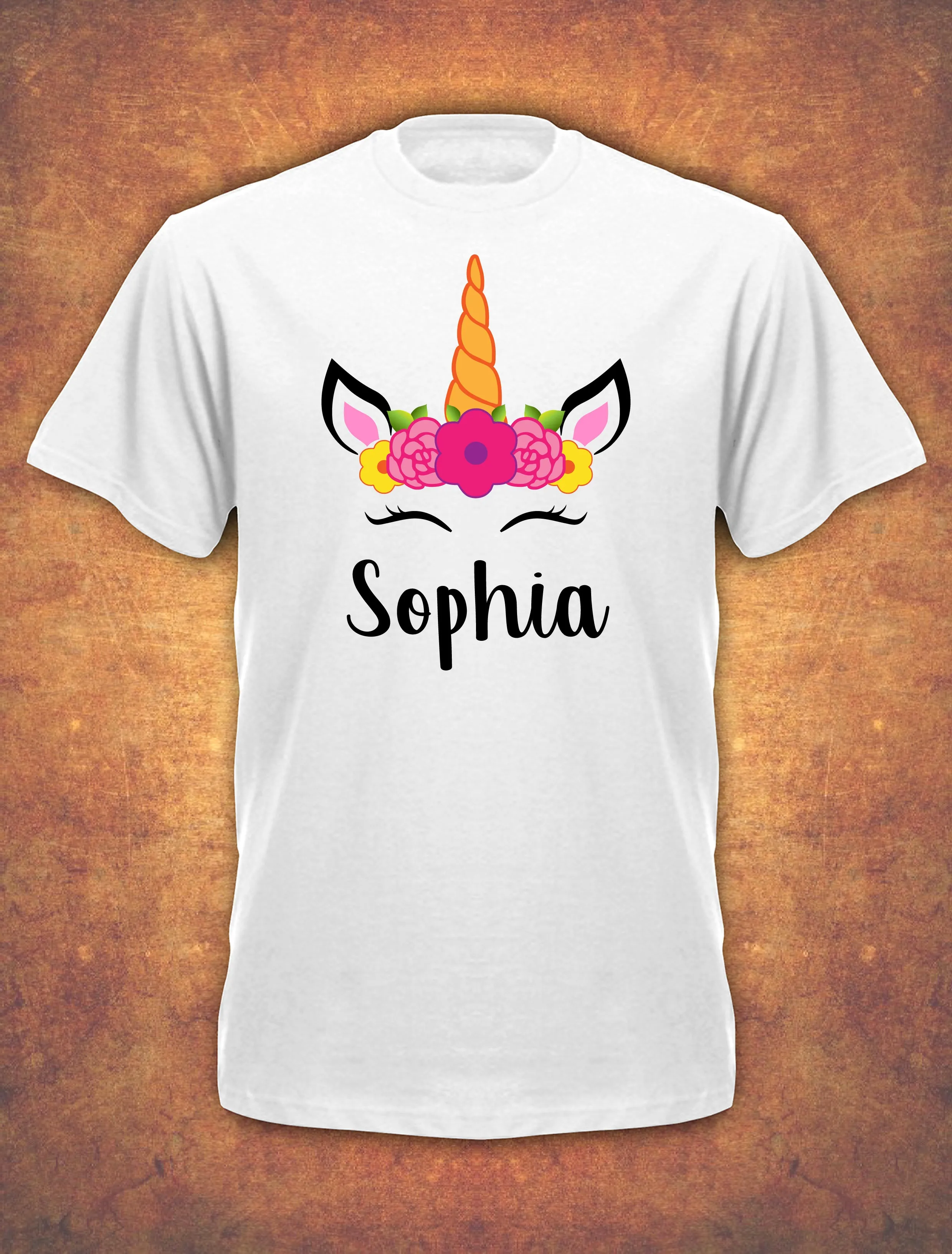 Personalised Any Name Unicorn Girls Girl Gift baby Childrens T-shirt kids