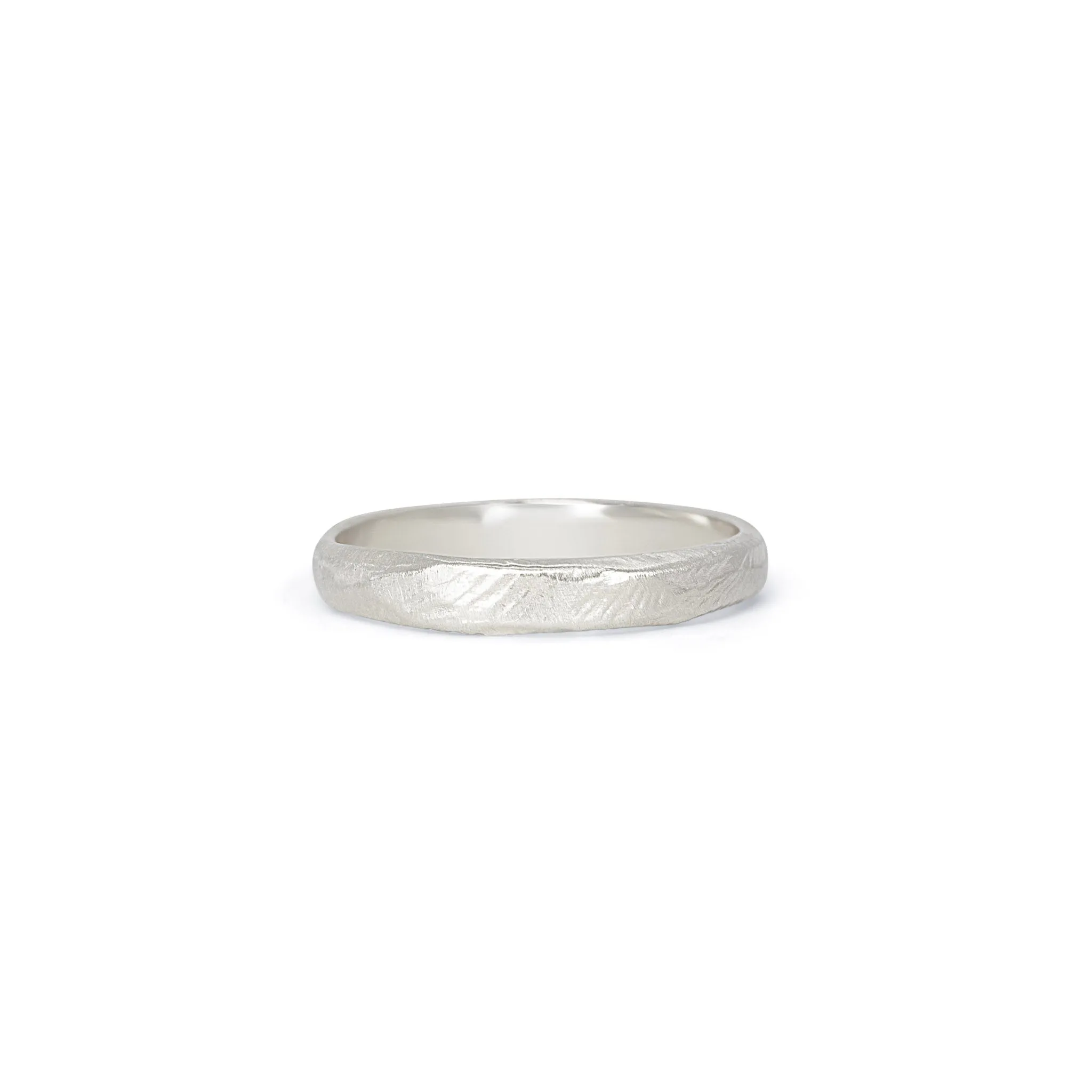 Platinum Carved Wedding Band 3mm