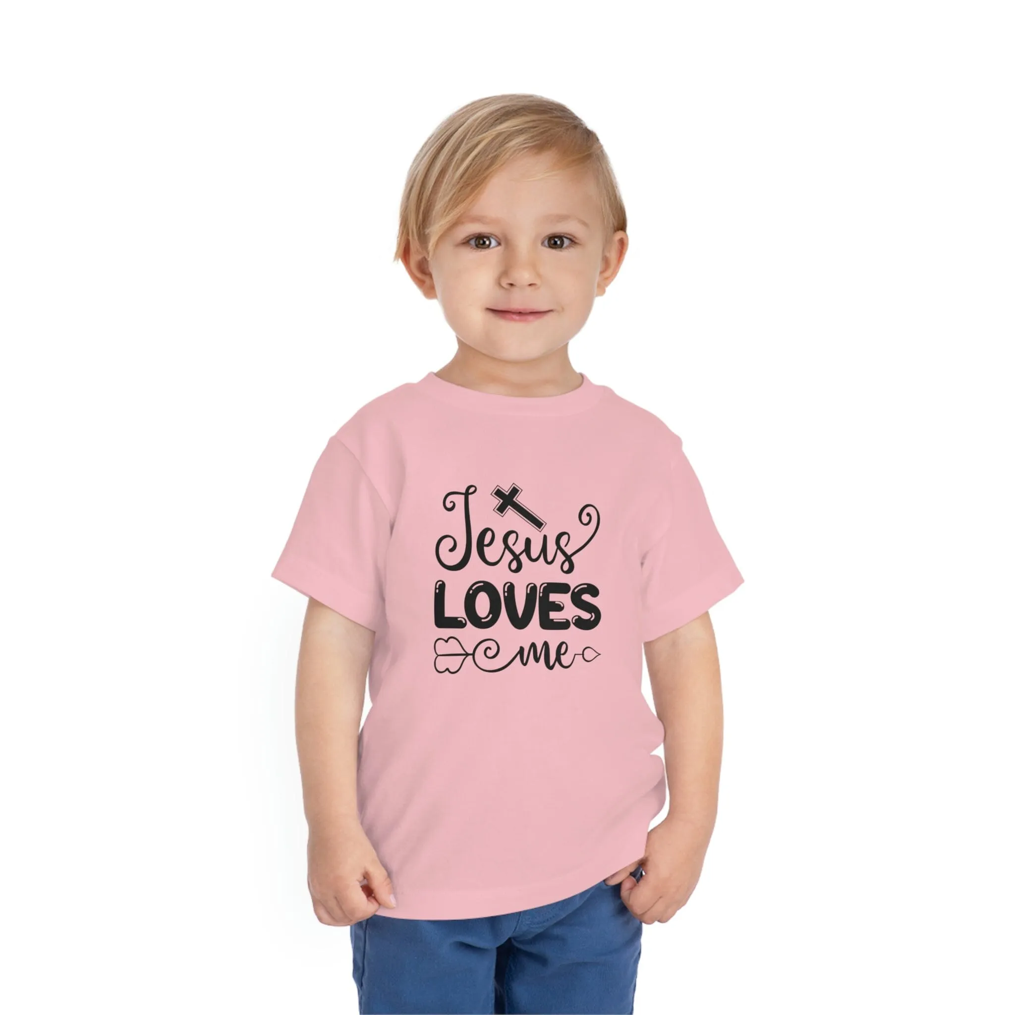 "Jesus Loves Me" Bella Canvas Toddler Short Sleeve Tee