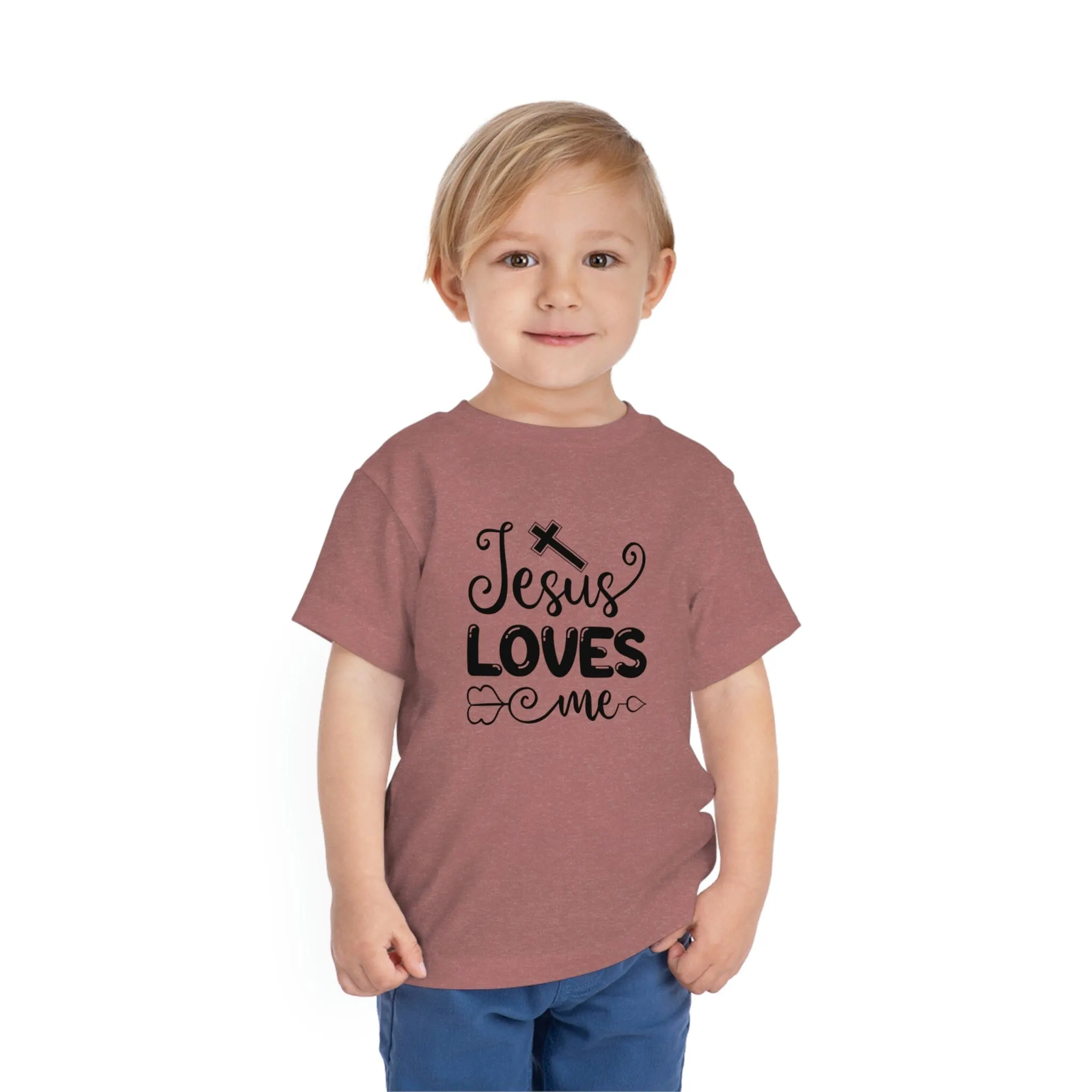 "Jesus Loves Me" Bella Canvas Toddler Short Sleeve Tee