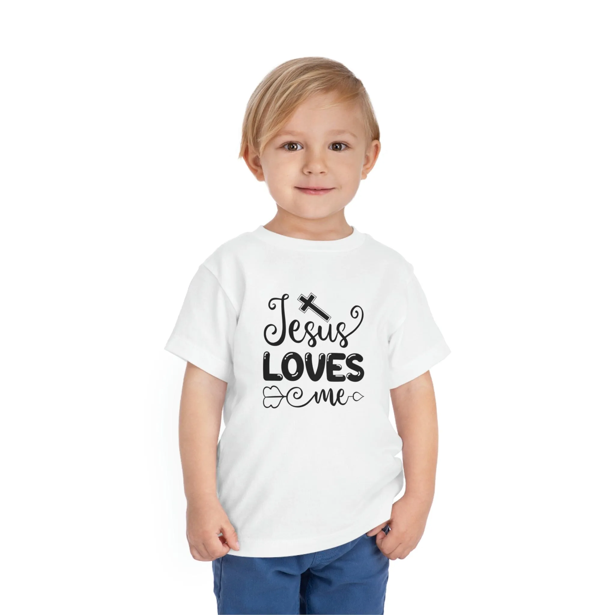 "Jesus Loves Me" Bella Canvas Toddler Short Sleeve Tee