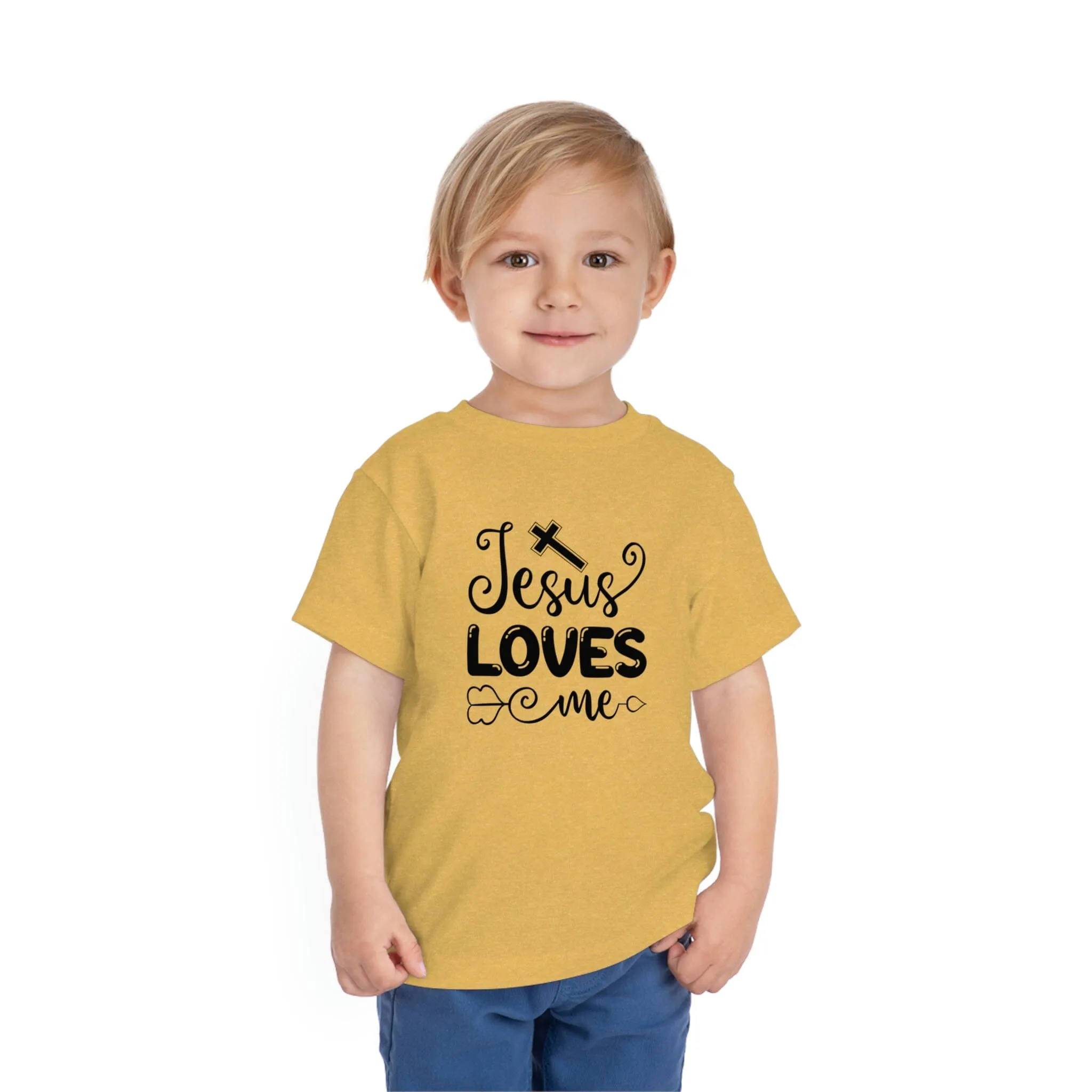 "Jesus Loves Me" Bella Canvas Toddler Short Sleeve Tee