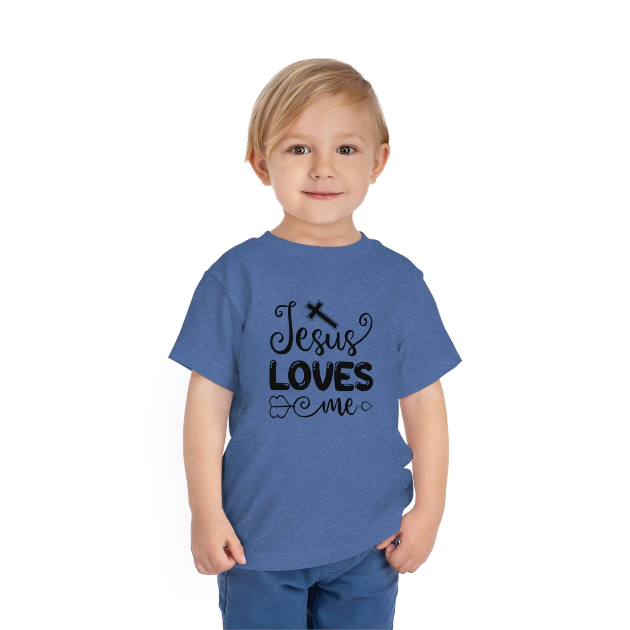 "Jesus Loves Me" Bella Canvas Toddler Short Sleeve Tee