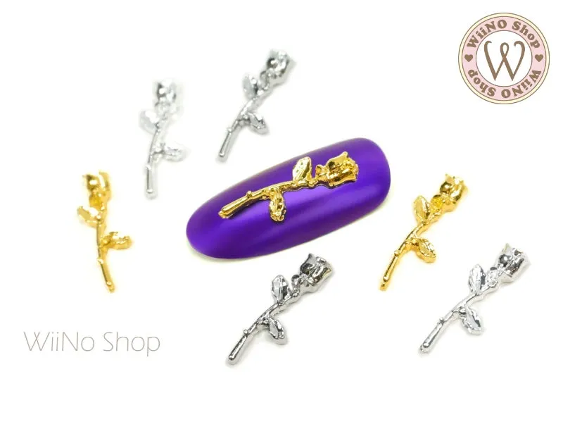 Rose Nail Metal Charm - 2 pcs (RS05)