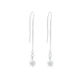 Shooting Star Earrings - Silver