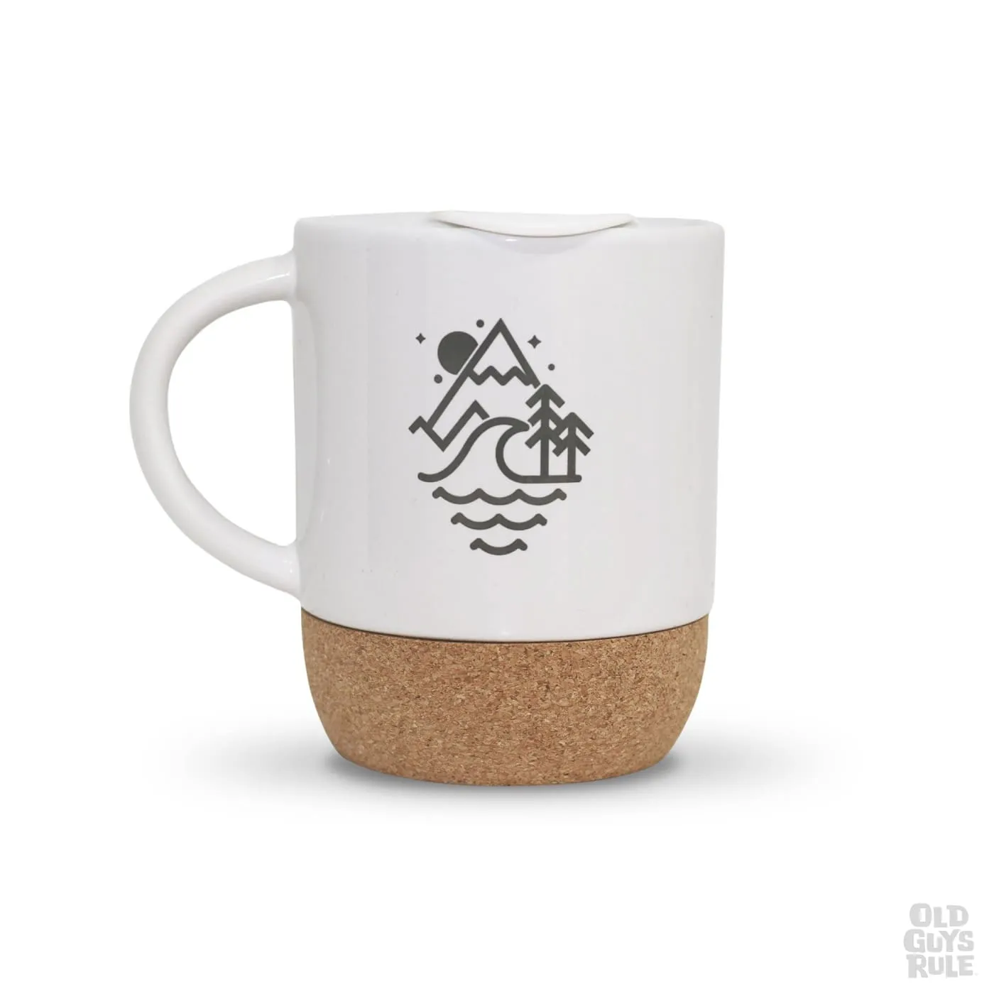 'Stacked Logo / Outdoor Icon' (White) Mug