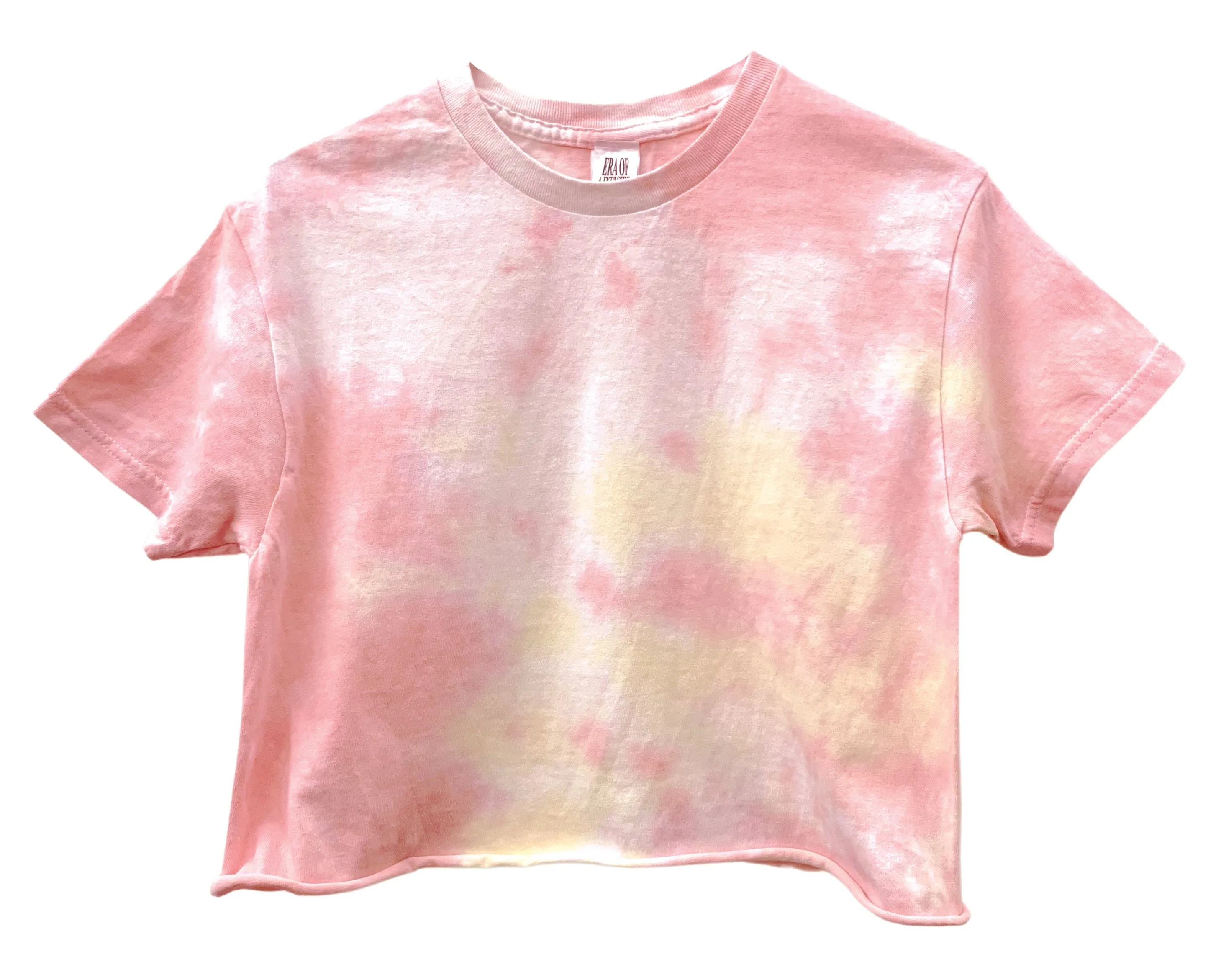 Sweet Peach Splatter Tie-Dye Cropped Unisex Tee