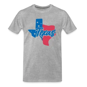 Texan Essence: Captivating State Outline Organic Tee for True Texans