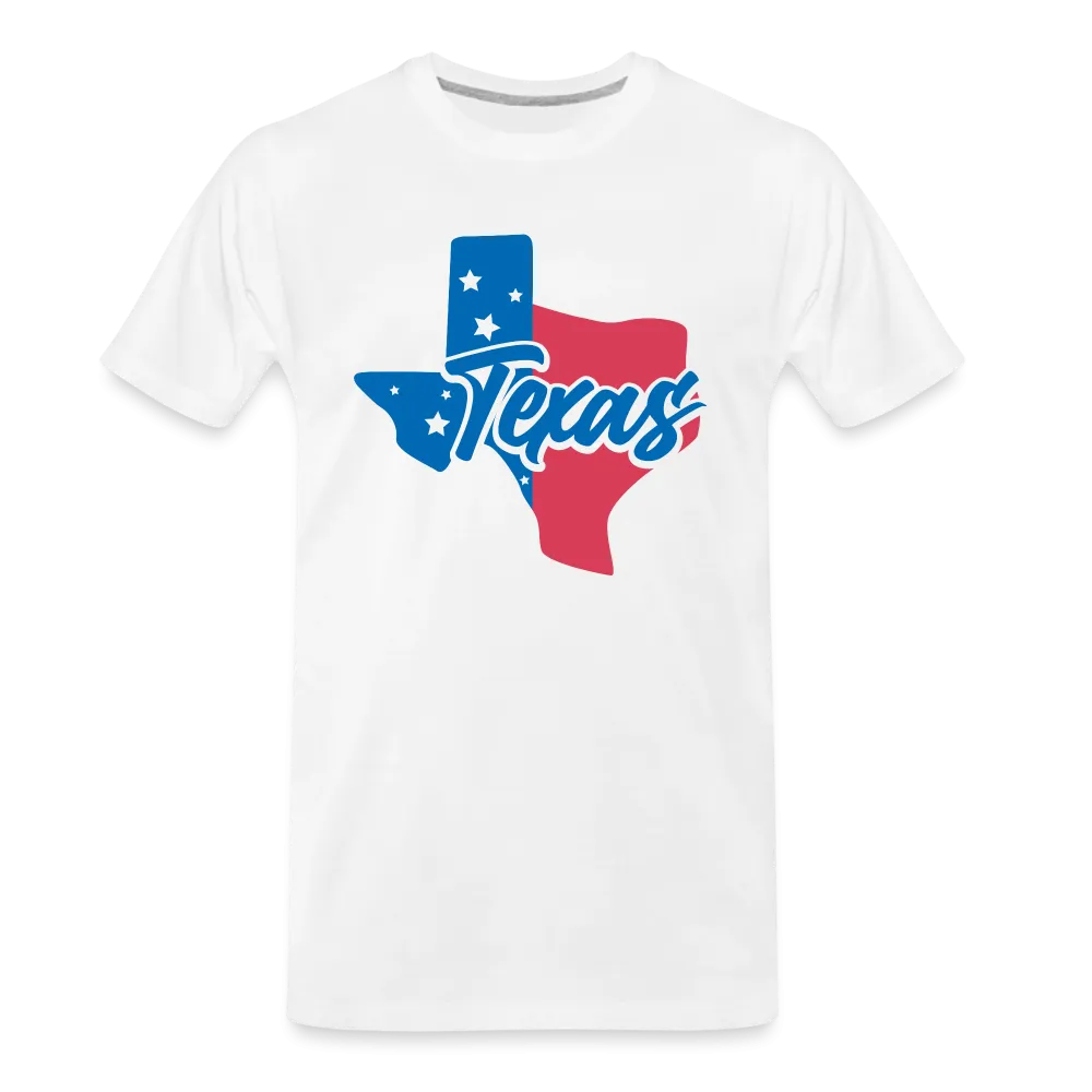 Texan Essence: Captivating State Outline Organic Tee for True Texans