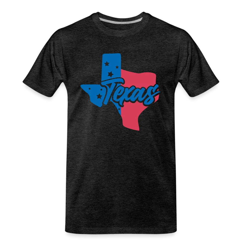 Texan Essence: Captivating State Outline Organic Tee for True Texans